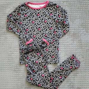 Heart Print Thermal Underwear